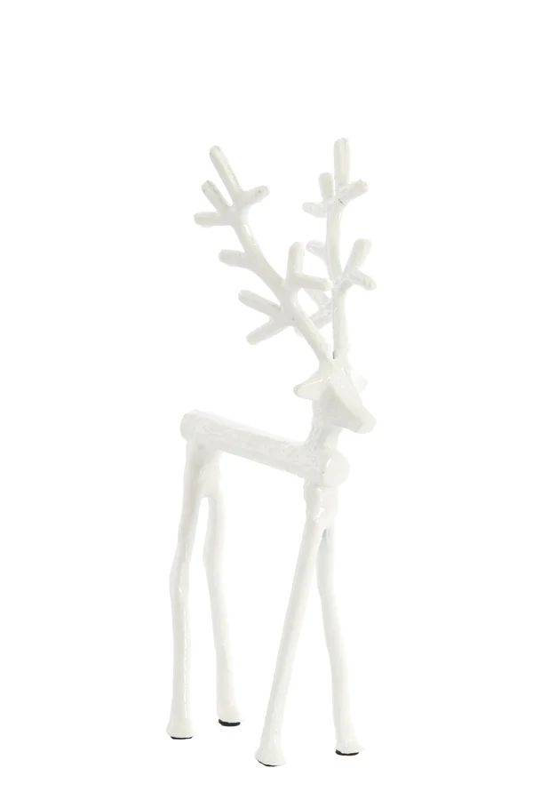 Ornament 15,5x15x30,5 cm REINDEER shiny cream