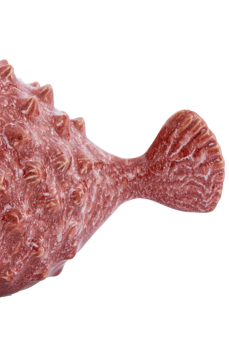 Ornament 25,5x14,5x14 cm FISH ceramics coral