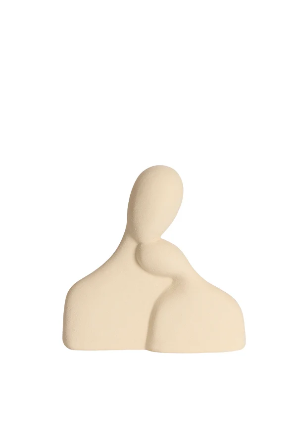 Ornament 24x9x24 cm SOLINE ceramics matt cream