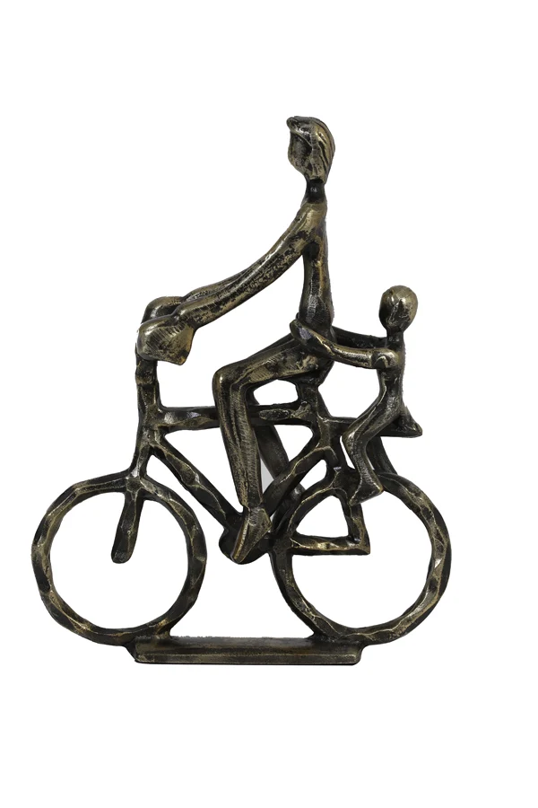 Ornament 24x6x30 cm CYCLIST antique bronze