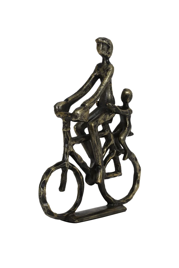 Ornament 24x6x30 cm CYCLIST antique bronze