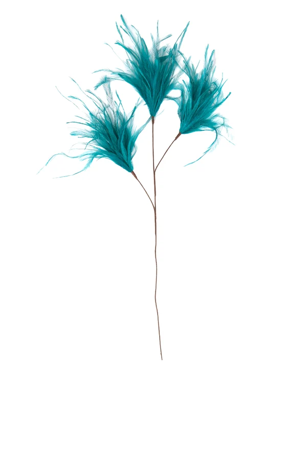 Ornament 3 feathers 78 cm FEATHER petrol