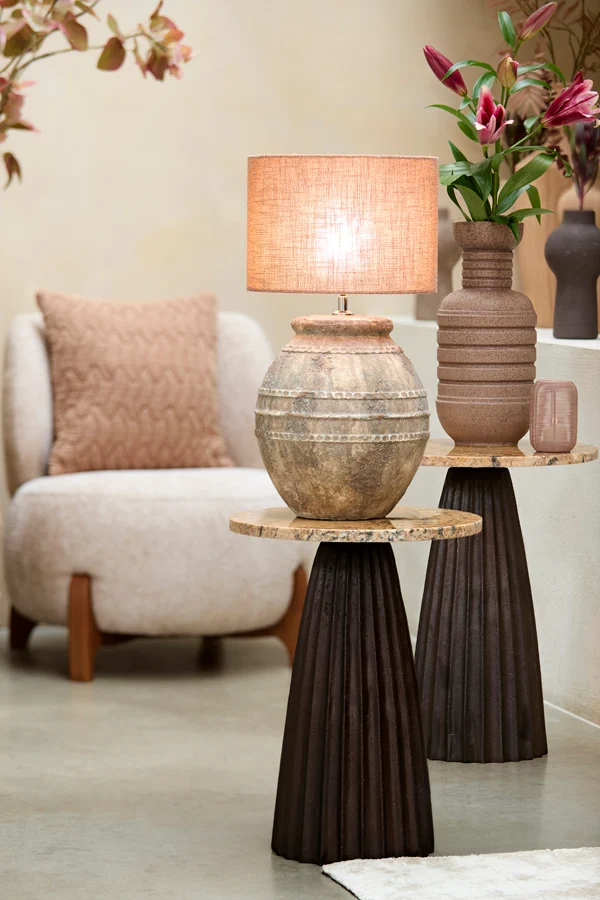 Lamp base 28,5x42,5 cm VENTURA ceramics antique dark brown