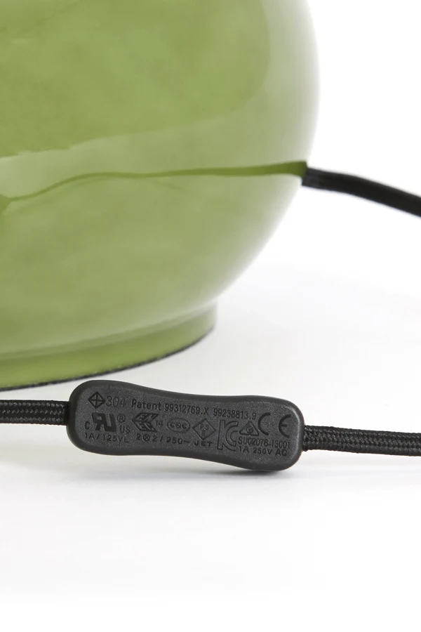 Lamp base 28,5x33 cm VERDE glass olive green