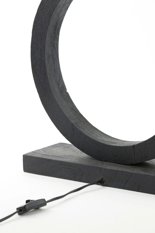 Lamp base 41x13x55 cm TINAR wood matt black