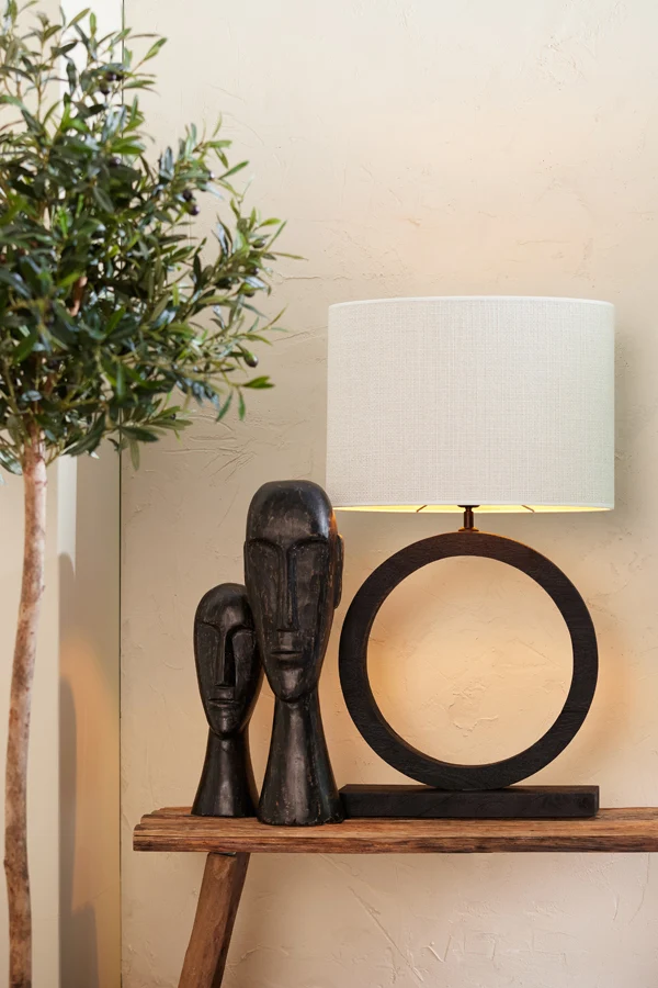 Lamp base 41x13x55 cm TINAR wood matt black