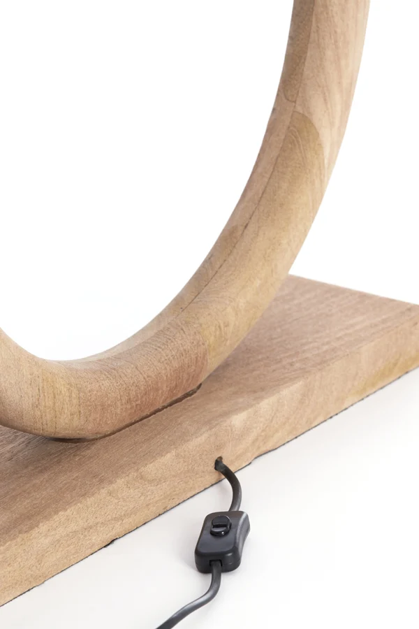 Lamp base 41x13x44 cm NUBIA wood matt natural