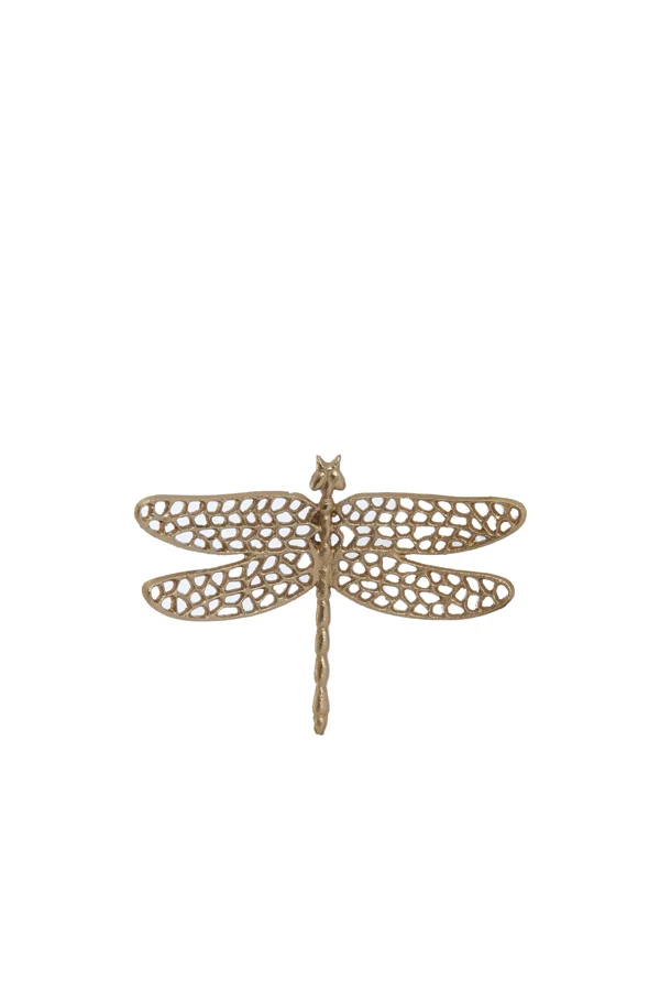 Ornament 24x17,5x4 cm DRAGONFLY shiny gold