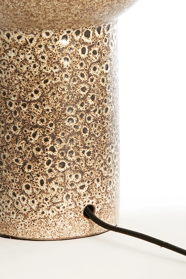Lamp base 26x34,5 cm YASUR ceramics cream+black