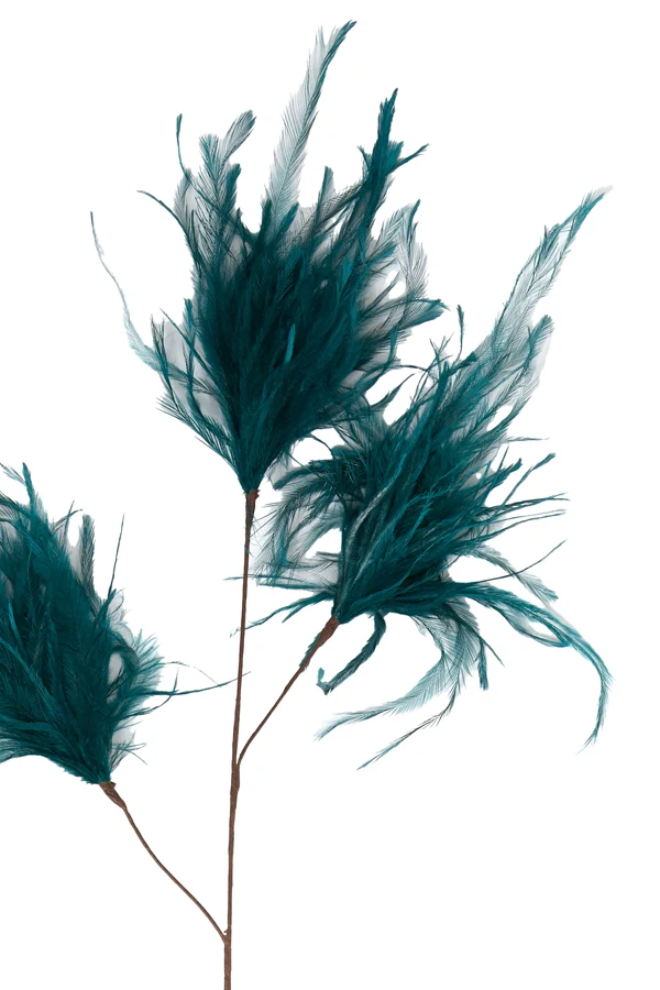 Ornament 3 feathers 78 cm FEATHER emerald