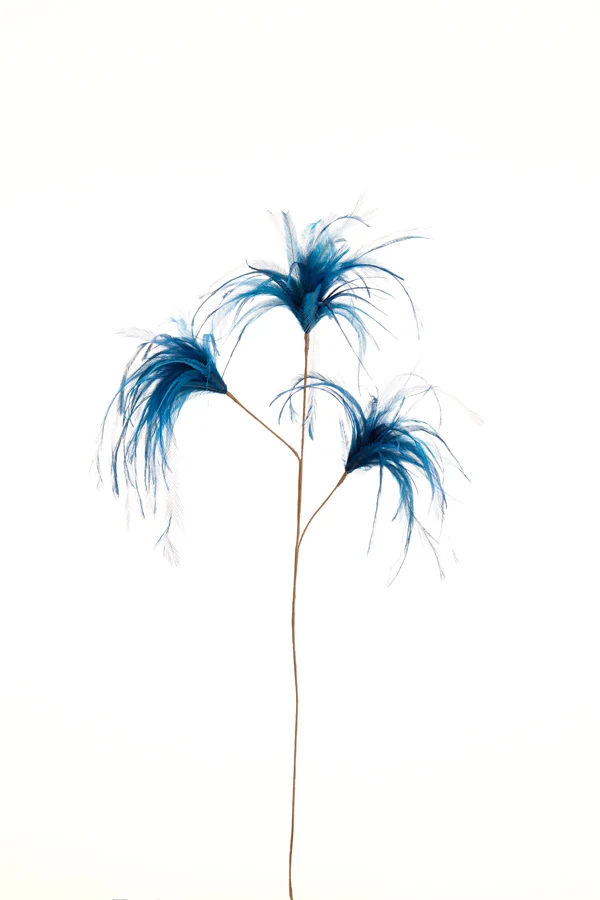 Ornament 3 feathers 78 cm FEATHER blue