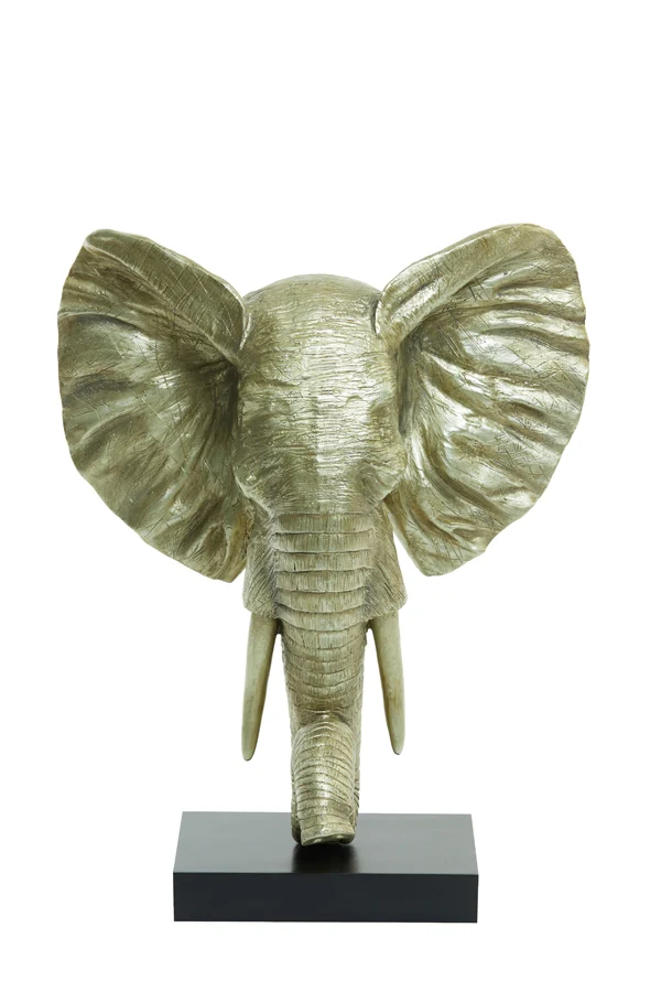 Ornament 38,5x19,5x49 cm ELEPHANT light gold