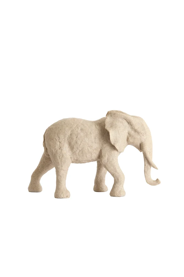 Ornament 38,5x15x24 cm ELEPHANT sand