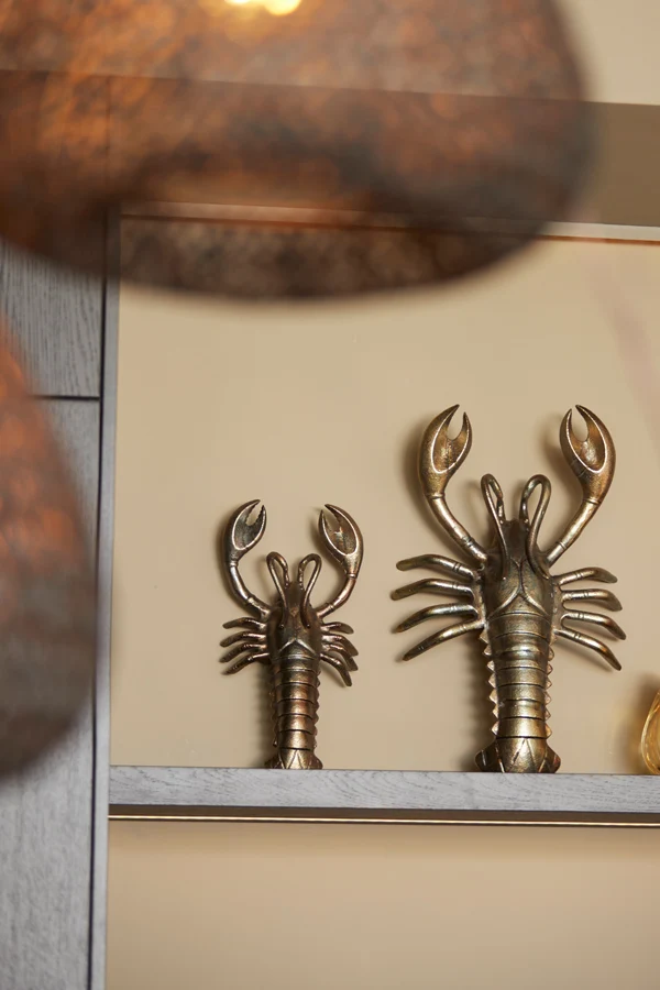 Ornament 37x19x10 cm LOBSTER antique bronze