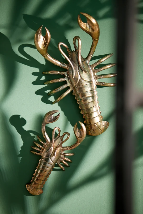 Ornament 37x19x10 cm LOBSTER antique bronze