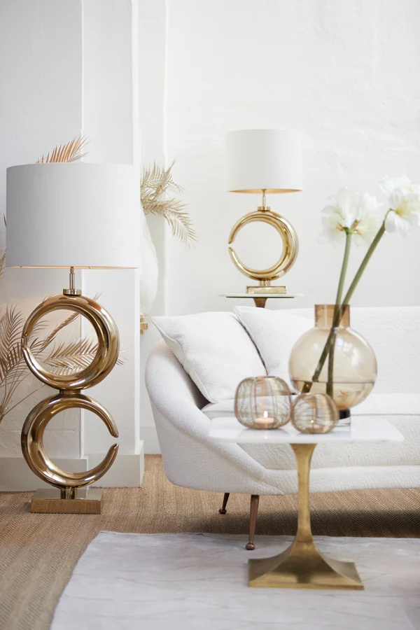 Lamp base 37x26x99 cm MAAN light gold