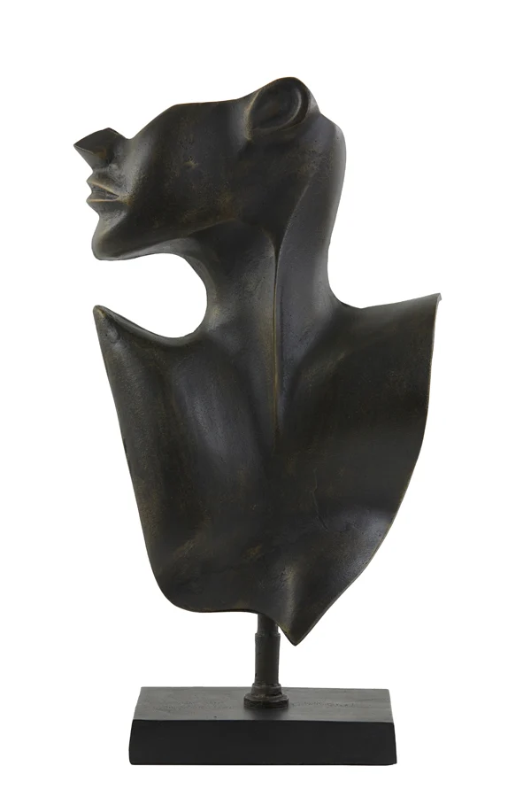 Ornament 23x11x45 cm FACE dark bronze-matt black