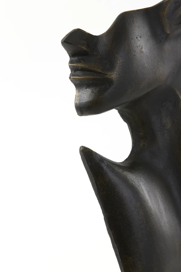 Ornament 23x11x45 cm FACE dark bronze-matt black