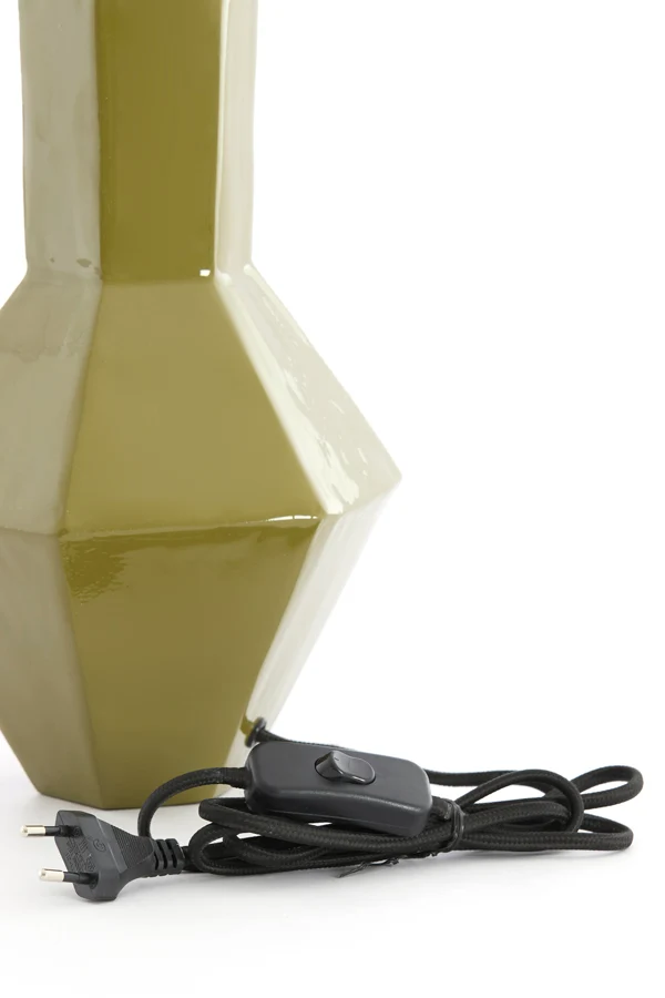 Lamp base 19x40 cm CALIRA olive green