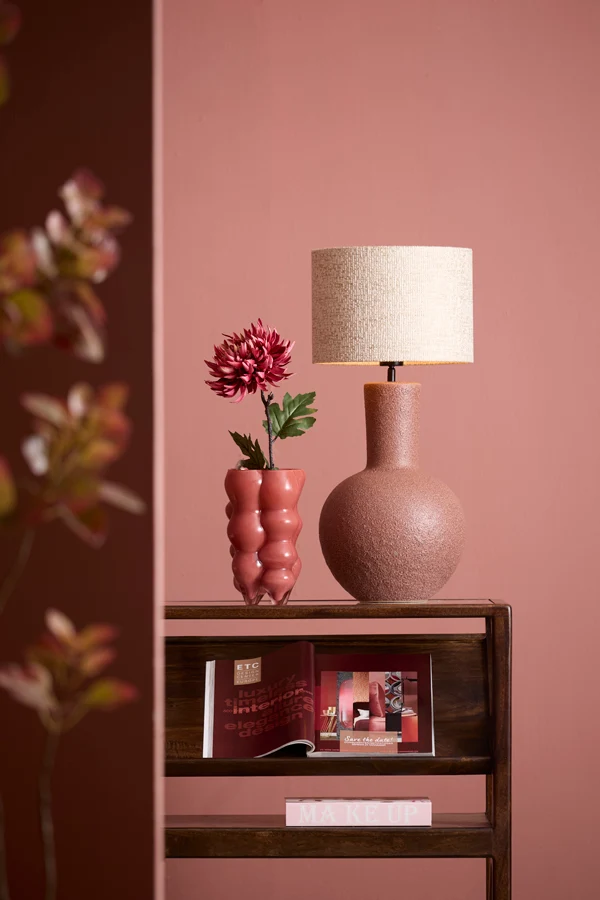 Lamp base 34x62 cm ULLOA ceramics dark old pink