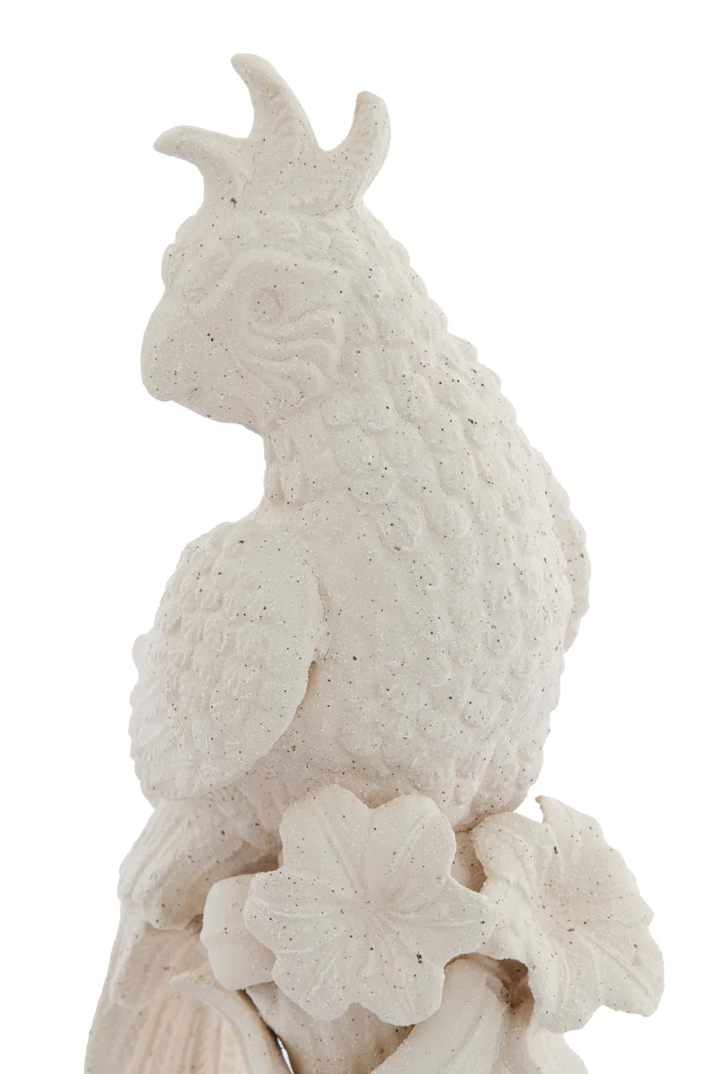 Ornament 22,5x14x39 cm BIRD ceramics matt cream