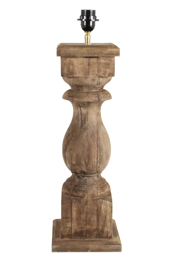 Lamp base 19x19x64 cm CADORE wood weather barn