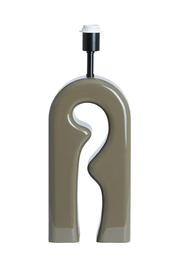 Lamp base 19x13x52,5 cm MISTRA shiny taupe