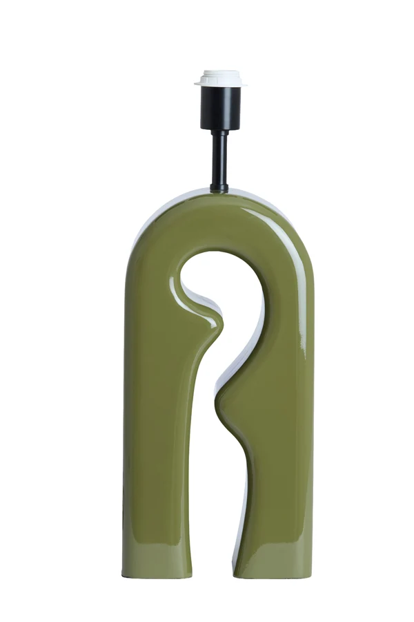 Lamp base 19x13x52,5 cm MISTRA shiny olive green