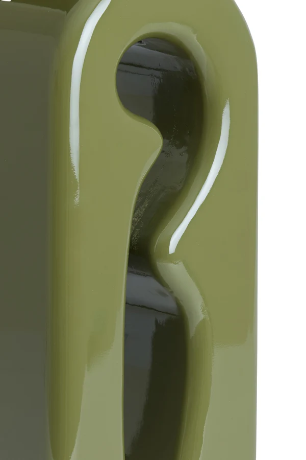 Lamp base 19x13x52,5 cm MISTRA shiny olive green