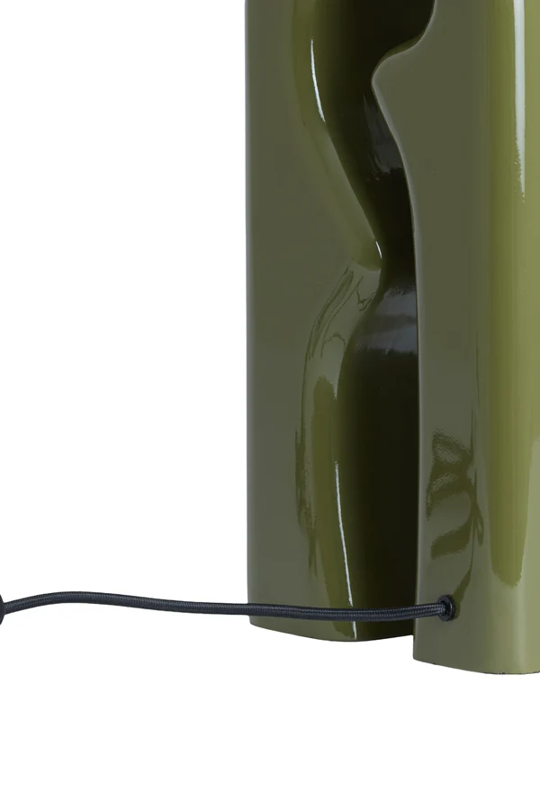 Lamp base 19x13x52,5 cm MISTRA shiny olive green
