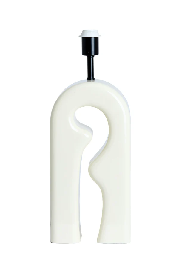 Lamp base 19x13x52,5 cm MISTRA shiny cream