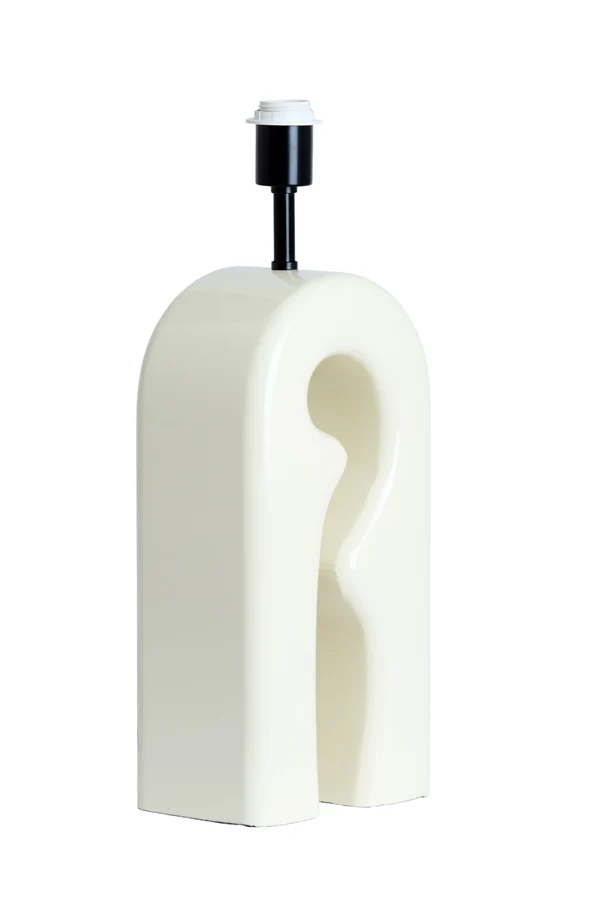 Lamp base 19x13x52,5 cm MISTRA shiny cream