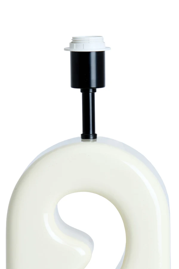 Lamp base 19x13x52,5 cm MISTRA shiny cream