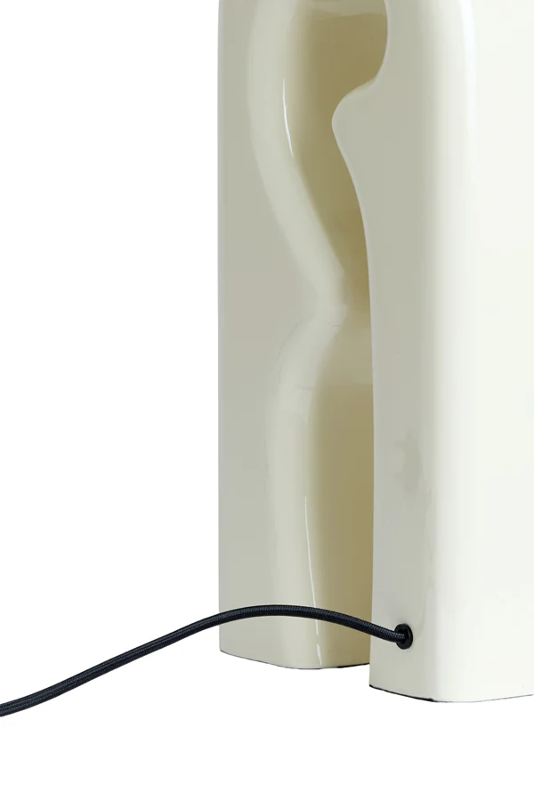 Lamp base 19x13x52,5 cm MISTRA shiny cream