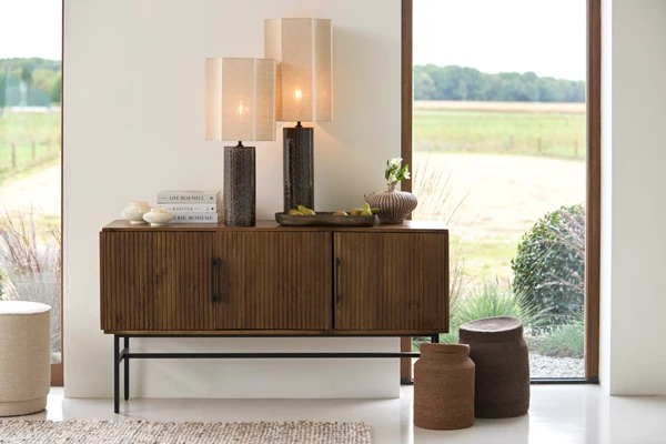 Lamp base 14x52 cm FRANIA ceramics dark brown