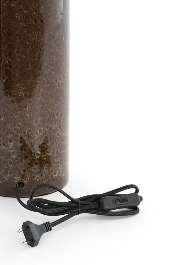 Lamp base 14x44 cm FRANIA ceramics dark brown