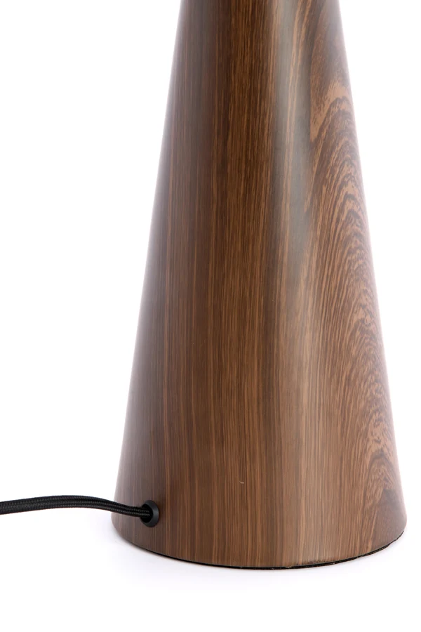 Lamp base 14x40 cm DINAN wood print dark brown