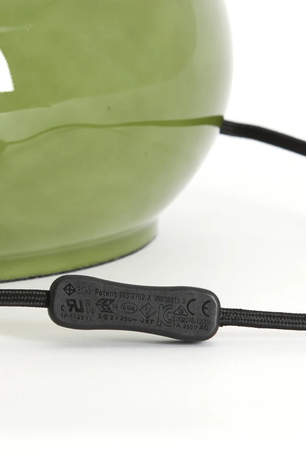 Lamp base 23x28,5 cm VERDE glass olive green