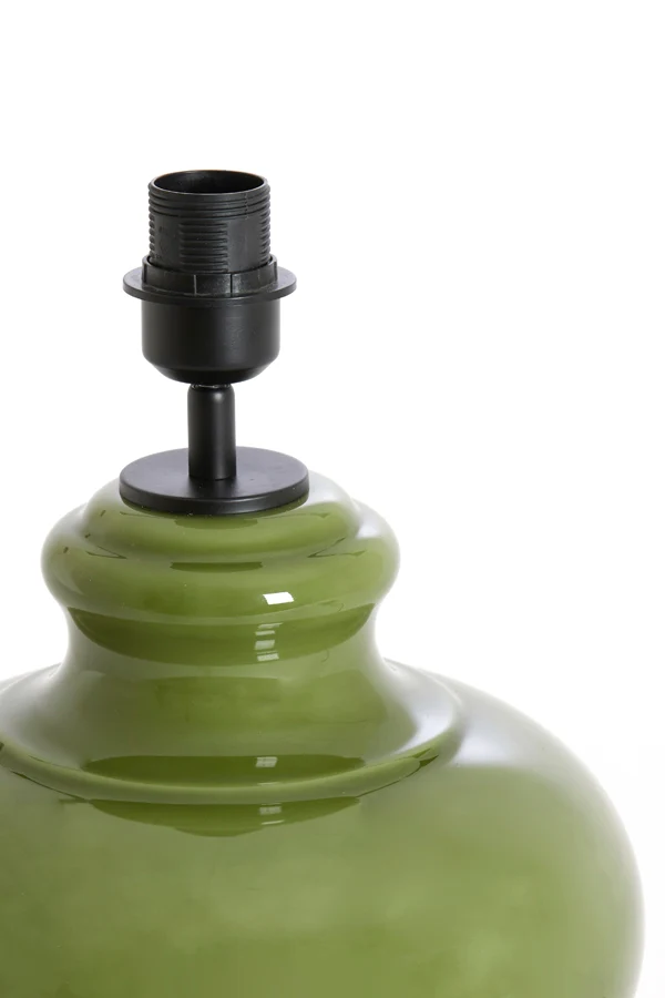 Lamp base 23x28,5 cm VERDE glass olive green