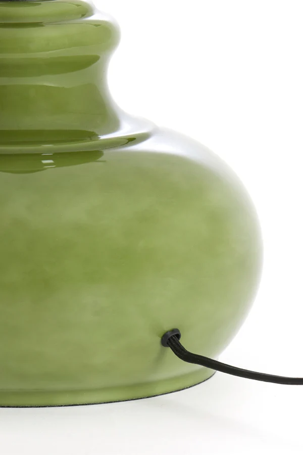 Lamp base 23x28,5 cm VERDE glass olive green