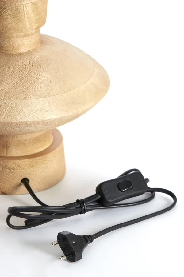 Lamp base 23x25 cm FIERA wood matt natural