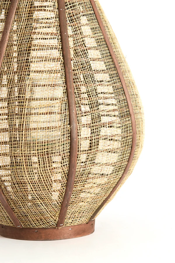 Hurricane 32x40 cm LINOA linen brown+wood dark brown