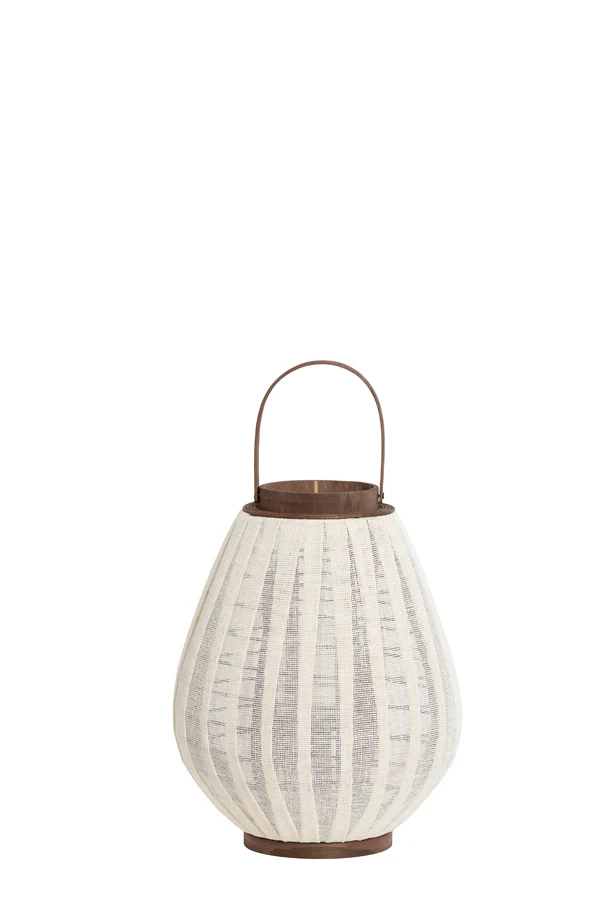 Hurricane 32x40 cm DAZIO linen natural+dark brown wood