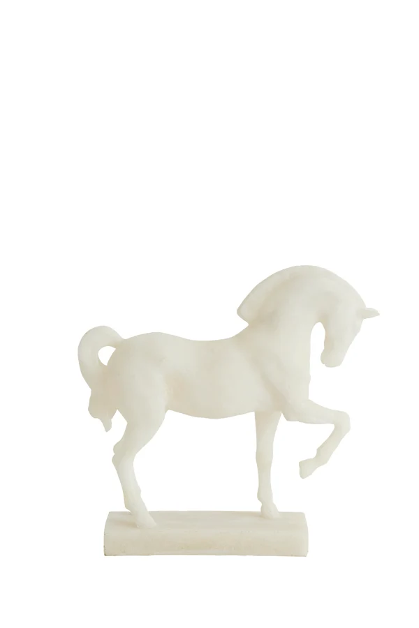 Ornament 31x10x29 cm HORSE cream