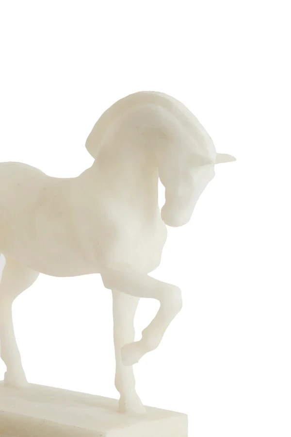 Ornament 31x10x29 cm HORSE cream