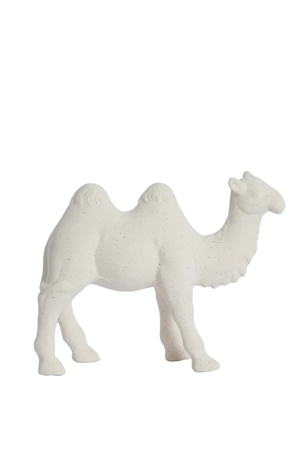 Ornament 31,5x11,5x24 cm CAMEL ceramics matt cream