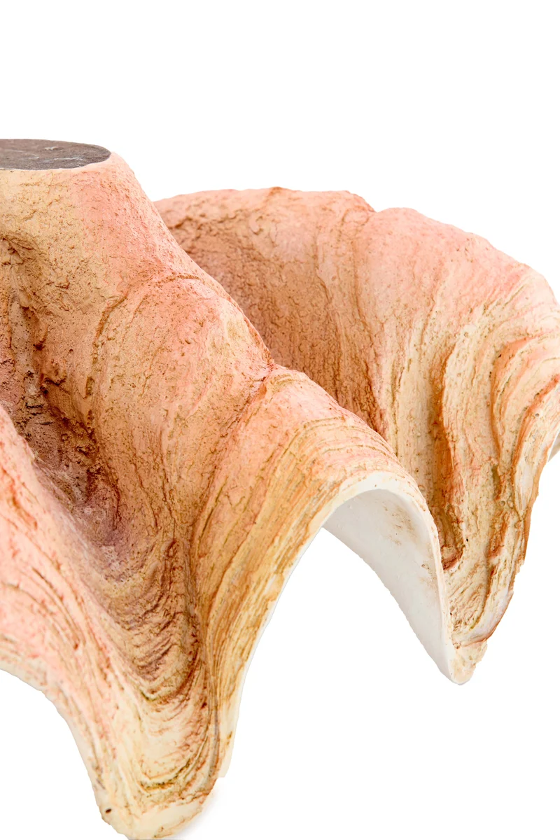 Ornament 20x12,5x7,5 cm SHELL coral+cream