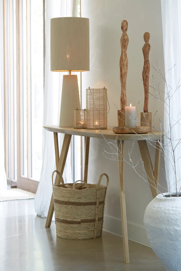 Lamp base 18x43 cm YELOS matt cream