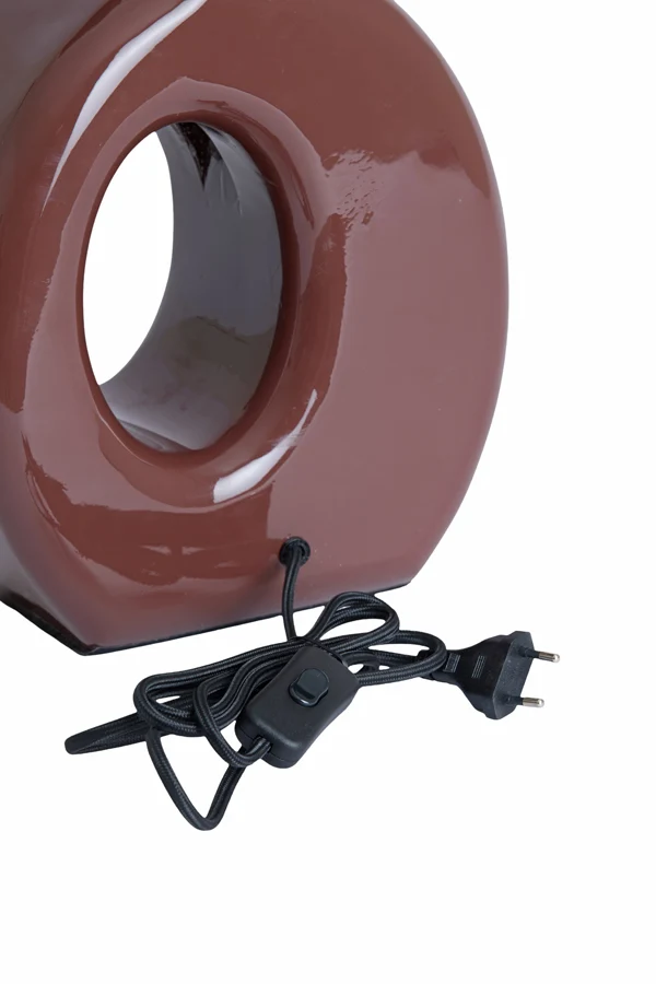 Lamp base 23,5x12x42,5 cm KANTI shiny burgundy