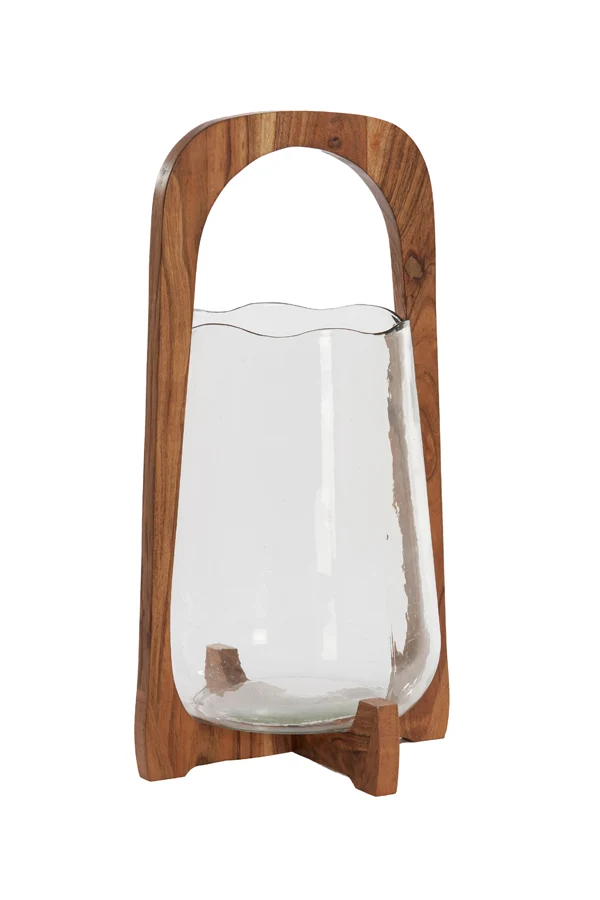 Hurricane 26x48 cm ANOSY glass clear+wood natural